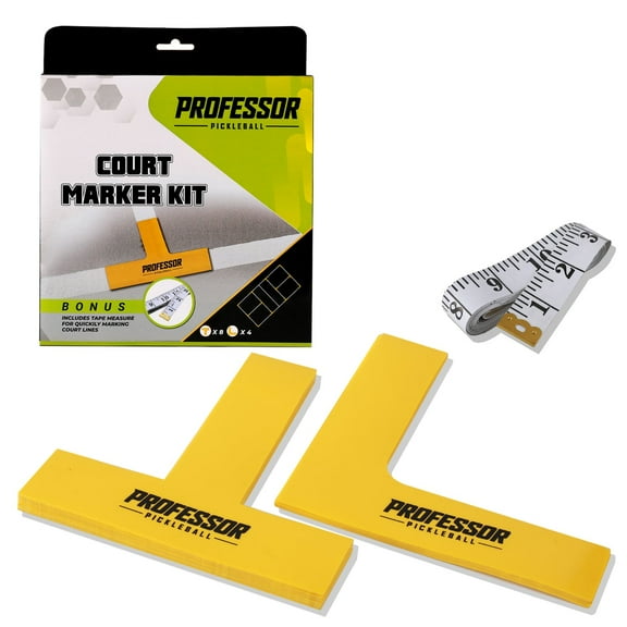 Professor Pickleball Court Marking Kit – Regulation Size Portable Pickleball Court Lines with Precision Tape Measure for Quick and Easy Setup – Perfect for Outdoor and On-The-Go Play