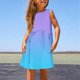 thumbnail image 1 of WILLBEST Vestido de Verano sin Mangas para Niña, Corte A, Elástico, Cómodo, Cuello Redondo, Informal, con Estampado Degradado para Niños Pequeños, Playa y Actividades Al Aire Libre 100, 1 of 3