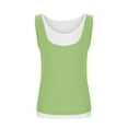 thumbnail image 5 of Fancifize Girls Linen Blend Tank Top Color Block Crew Neck Sleeveless Top Beach Vacations Tank Sizes 5-14Y, 5 of 6