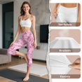 thumbnail image 6 of HELLHERO Tie Dye Print Yoga Leggings for Women High Waisted Capri Leggings Tummy Control Yoga Capris with Pockets, S, 6 of 7