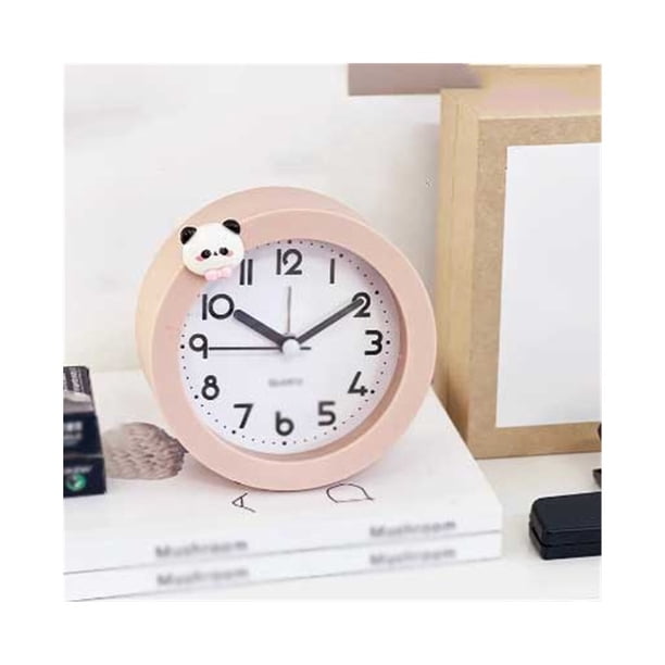 Reloj despertador analógico de mesa redonda for sala de estar, cocina, dormitorio, oficina, mesita de noche, escritorio, reloj multifuncional con pilas