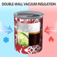 thumbnail image 2 of 12oz Coffee Tumblers Red Christmas Snowflake Pattern Stainless Steel Vacuum Insulated Travel Tumbler Coffee Cups Mug with Lid and Straw with Cleaning Brush for Cold & Hot Drinks, 2 of 5