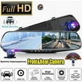 thumbnail image 6 of 2 set 4.3 Inch Car DVR Rearview Mirror Driving Video Recorder Dual Lens Dash Camera 1080P IPS Front and Rear Camera, 6 of 10