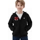 thumbnail image 4 of Sudadera con capucha térmica de invierno para niños y niñas, con control de temperatura y cremallera, 4 of 9
