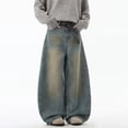 thumbnail image 5 of Mrmall Mens Baggy Jeans Casual Loose Fit Wide Leg Vintage Hip Hop Relaxed Fit Denim Jeans Streetwear, 5 of 6