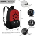 thumbnail image 4 of Uorisanigo Red Ladybug School Backpack Kids 6-12 Year Old, Lightweight Casual Daypack Back to School Bag Universal Preschool Elementary Kindergarten Bookbag, 4 of 6