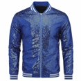 thumbnail image 1 of Allthemen Mens Sequins Casual Zipper Party Bomber Jacket, 1 of 4