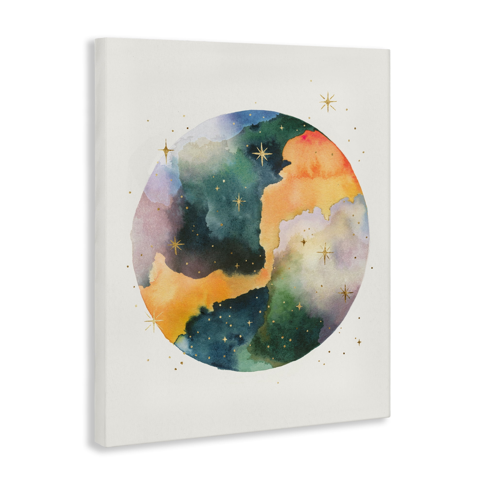 Stupell Industries Outer Space Nebula STEM Painting Wrapped Canvas Art Print Wall Art, 36 x 48