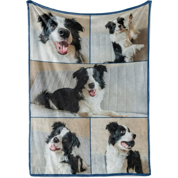 Ships Next Day, Custom Blanket with Picture - Printed in USA, Personalized Photo Blanket (Fleece 50x60)