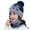 Navy Blue, variant on 2Pcs/Set Beanie Hat Scarf Set Womens Pom Winter Warm Knit Hat Neck Scarves Snow Beanie for Women Winter Gift Set Girls Ladies