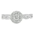 thumbnail image 3 of Dazzlingrock Collection 0.55 Carat (ctw) 14K Round Cut Diamond Swirl Bridal Halo Engagement Ring 1/2 CT, White Gold, Size 7.5, 3 of 4