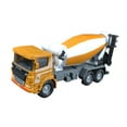 thumbnail image 2 of Camión de ingeniería para niños, modelo de camión mezclador de cemento, transportador de vehículos de construcción a escala 1:60 amarillo, 2 of 9