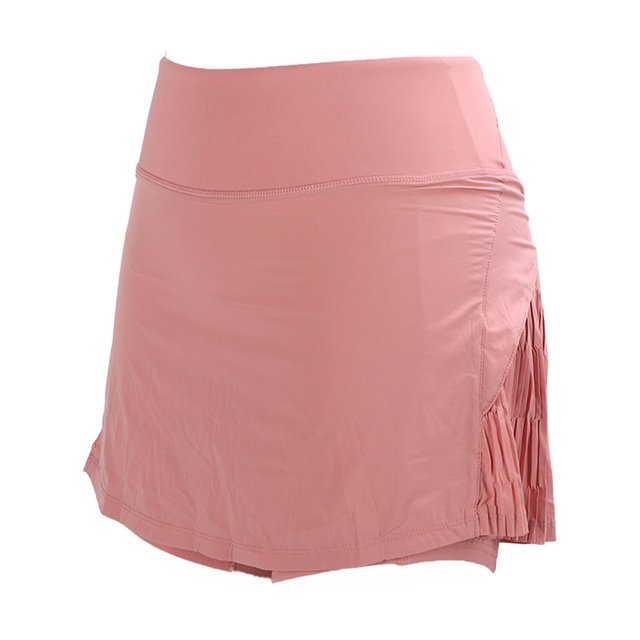 Ficarrico Faldas de Tenis para Mujer Pantalones Cortos Inter Cintura Ancha Falda Deportiva de Entrenamiento de Secado rápido Rosa L