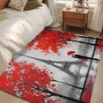thumbnail image 4 of Valentine's Day Area Rugs 3'x5', Washable Small Throw Rugs for Living Room Bedroom, Romantic Couples Rainy Red Flowers Birds Indoor Outdoor Rug Non-Slip Low Pile Carpet Runner Reversible Floor Mats, 4 of 8