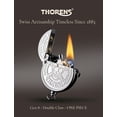 thumbnail image 3 of Mini Unique Round Brass Vintage Kerosene Lighter,Automatic Ignition, Reusable,Safety Lock,Swiss Classic,Best Gift for Men,Thorens Gen 8 Double Claw Silver, 3 of 8