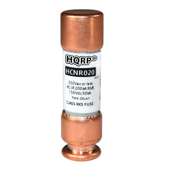 HQRP HCNR020 20 Amp 250V Dual Element Time-Delay Fuse, Class RK5 Replacement for Bussmann BP/FRN-R-20, Edison ECNR20, Littelfuse FLNR020.T FLN-R-20 FLNR-20