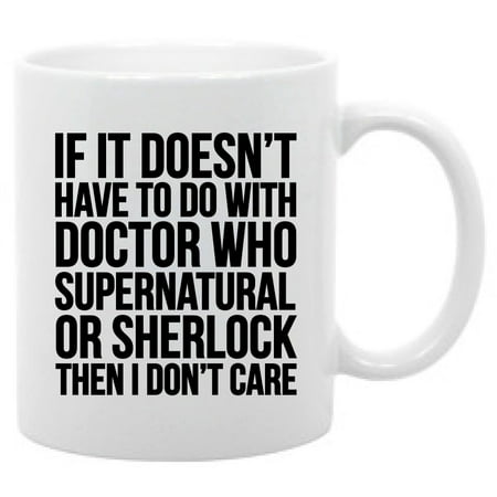

Doctor Who Supernatural Sherlock Holmes inspired 11 oz coffee mug