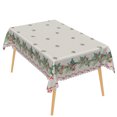 thumbnail image 6 of Duangreer Christmas Rectangle Tablecloth, Grey Grid Cartoon Holly Print Waterproof Wrinkle Resistant Table Cover for Party Picnic Decors, 60 x 84 Inch, 6 of 6