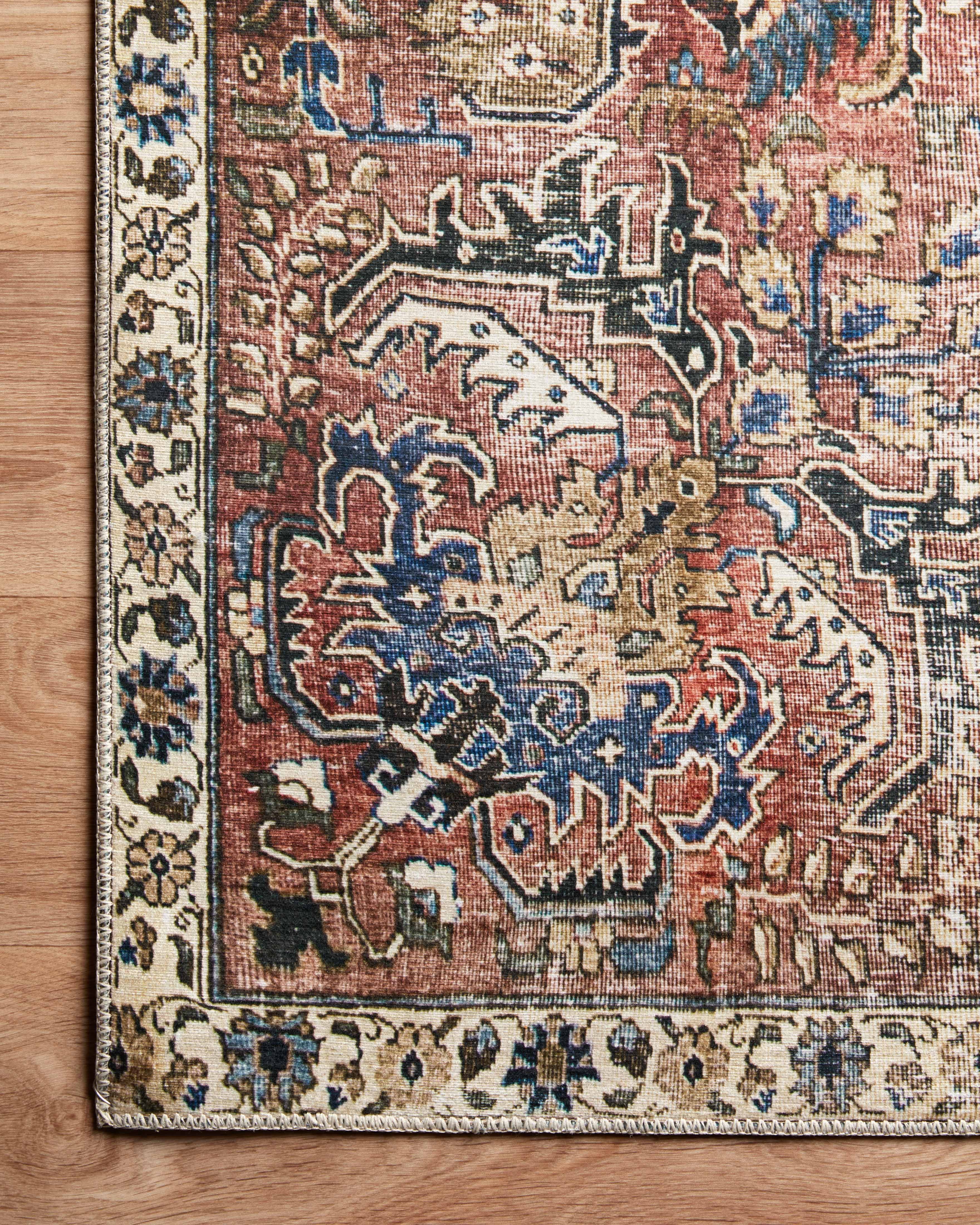 Chris Loves Julia x Loloi Jules Merlot/Multi 7'-6" x 9'-6" Area Rug