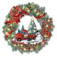 thumbnail image 1 of Diamond Drill Christmas Garland 5D Kits de pintura DIY Decoración redonda completa (DG216), 1 of 9