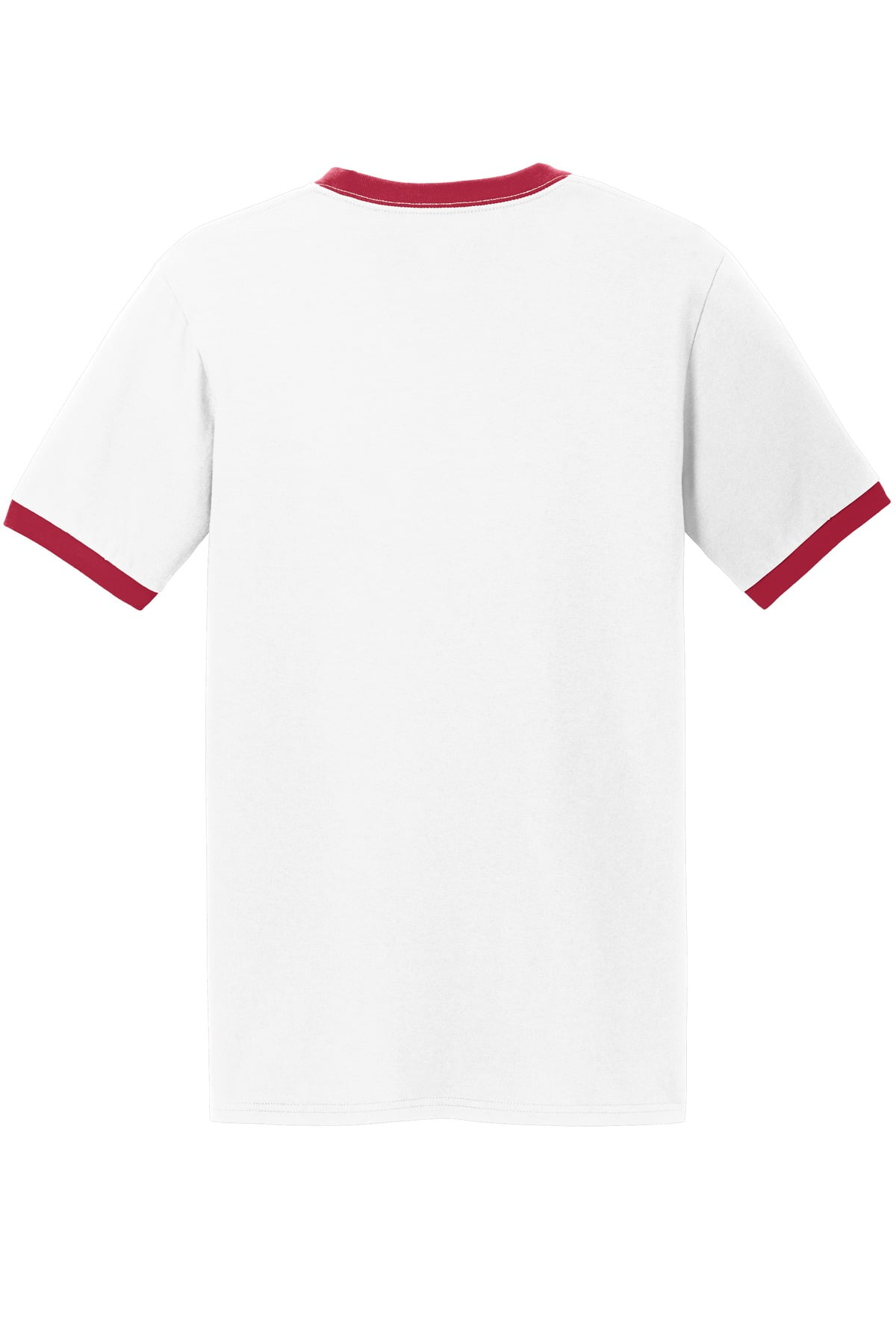 red and white ringer tee