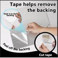 thumbnail image 2 of 12pcs Marble Backsplash Tiles, Duslogis 11.8"x11.8" Self-Adhesive Shower Waterproof Wall Panels, PET Wall Panels Shower Tiles for Home Bathroom, Living Room (White), 2 of 7