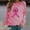 Hot Pink, variant on CLOISE Breast Cancer Sweatshirt Women Breast Cancer Fight Sweatshirts Fist Ribbon Oversized Round Neck Long Sleeve Blouses Cancer Survivor Gifts Tops Comfort Pullover Hoodie Outfits Black XL