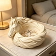 thumbnail image 2 of Horse Catchall Bowl, 7 Inch Horse Trinket Dish for Keys Jewelry, Multi Purpose Desktop Catch All Holder, Horse Lover Gift for Entryway Table or Dresser (Black), 2 of 8
