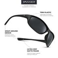 thumbnail image 4 of Xagger Wrap Around Sport Polarized Sunglasses for Men Women Running Driving Fishing TR90 Frame Glasses, 4 of 6