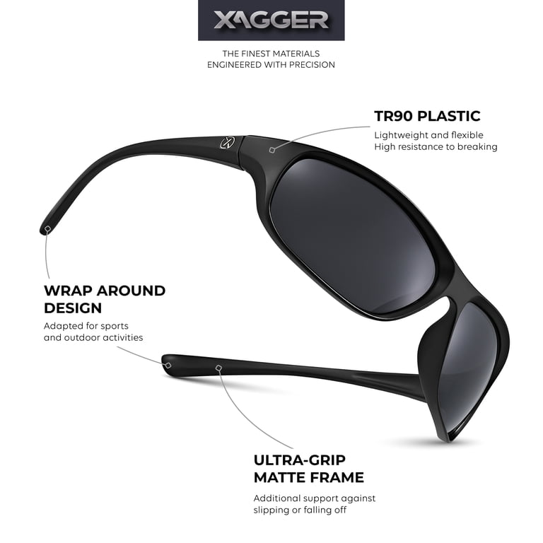 Xagger Wrap Around Sport Polarized Sunglasses for Men Women  display picture 1