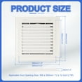 thumbnail image 2 of Uxcell Plastic Ventilation Grille, Adjustable Outlet Air Vent Removable Vent Filter Grilles with Built-in Mesh Screen 12x12 Inch, 2 of 7