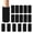 16 Pcs Black Spiral, variant on 16 Black Furniture Leg Socks - Small Knitted Chair Floor Protectors For Hardwood Floors Fits Round And Square High Elastic Bar Stool Covers Caps Set All Shapes
