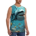 thumbnail image 2 of Kdxio Realistic Ocean Shark for Men's Muscle T-shirt,Sleeveless for Workout Running Athletic Gym Lounge Casual, 2 of 5