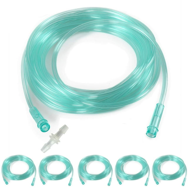 5 pcs, Each Length 16.4 ft Oxygen Tubing, Kink Resistance, Each Individually Packed