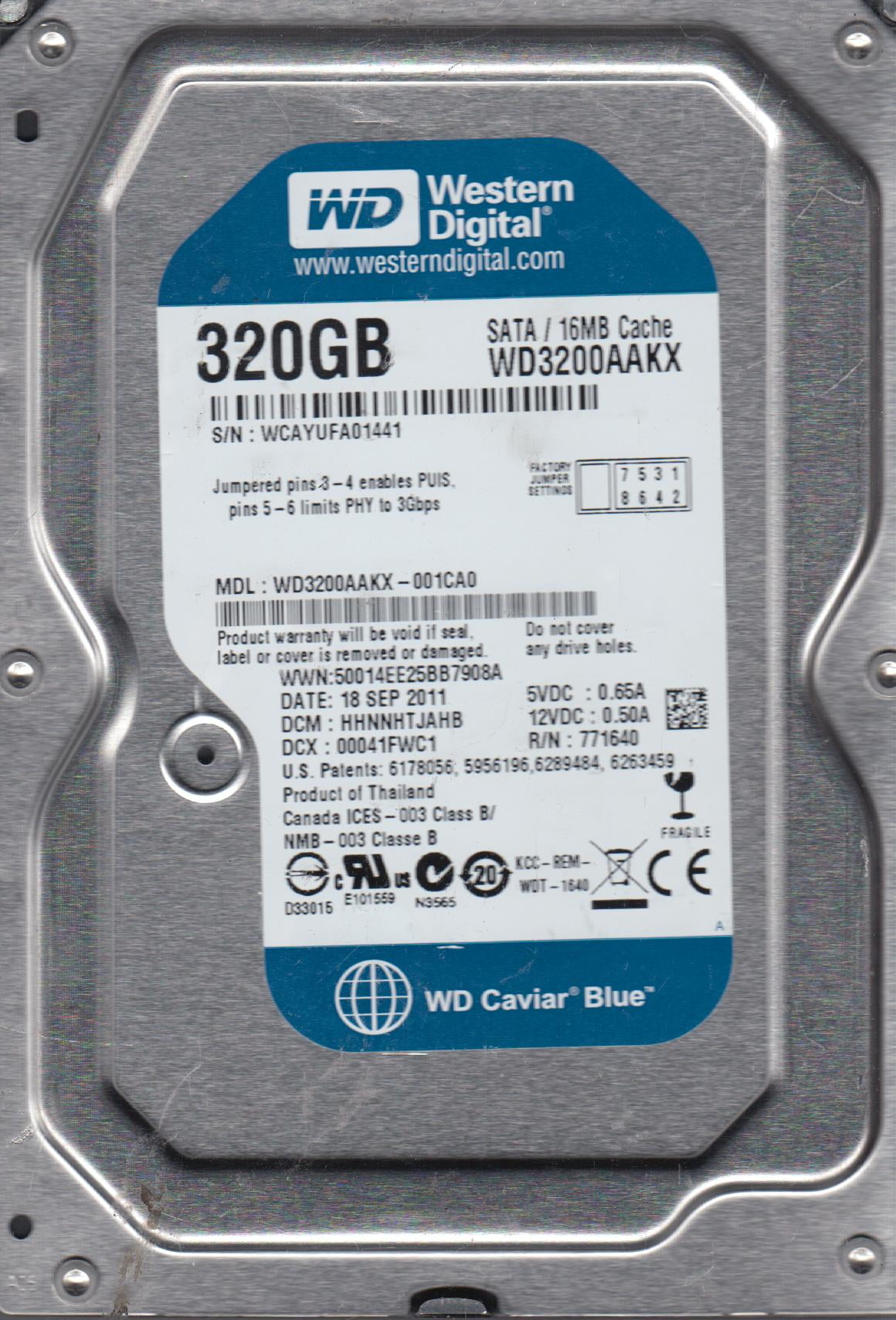 WD Blue 2TB HDD Internal Computer Storage - 7200 RPM SATA 6Gb/s