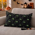 thumbnail image 4 of Halloween Pillow Covers 12x20 inch Ghost Decor Black Halloween Lumbar Pillow Covers Decorative for Halloween Home Decor for Sofa 095F12, 4 of 6