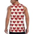 thumbnail image 3 of Fotbe Love Pattern Men's Quick Dry Workout Tank Top Gym Muscle Tee Fitness Bodybuilding Sleeveless T Shirt Breathable Workout Shirt-X-Large, 3 of 9