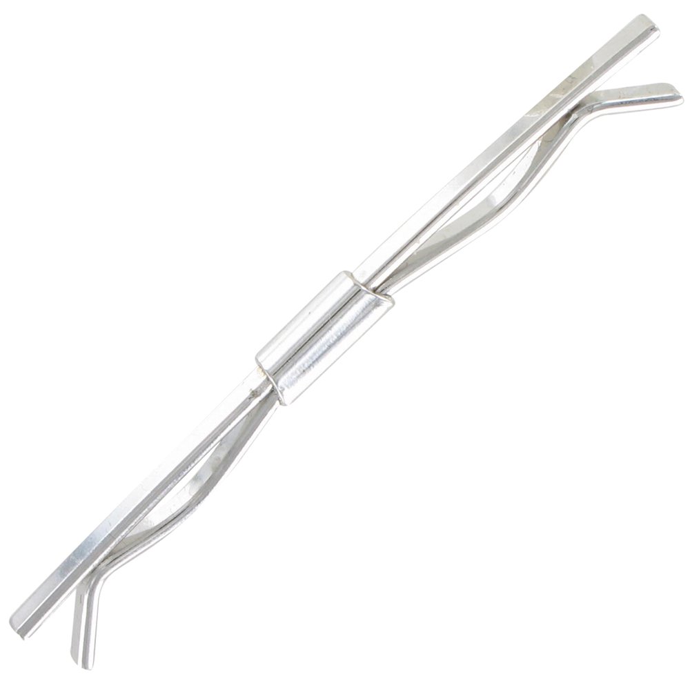 Ky & Co Silver Tone Mens Collar Bar Clip 1 7/8"