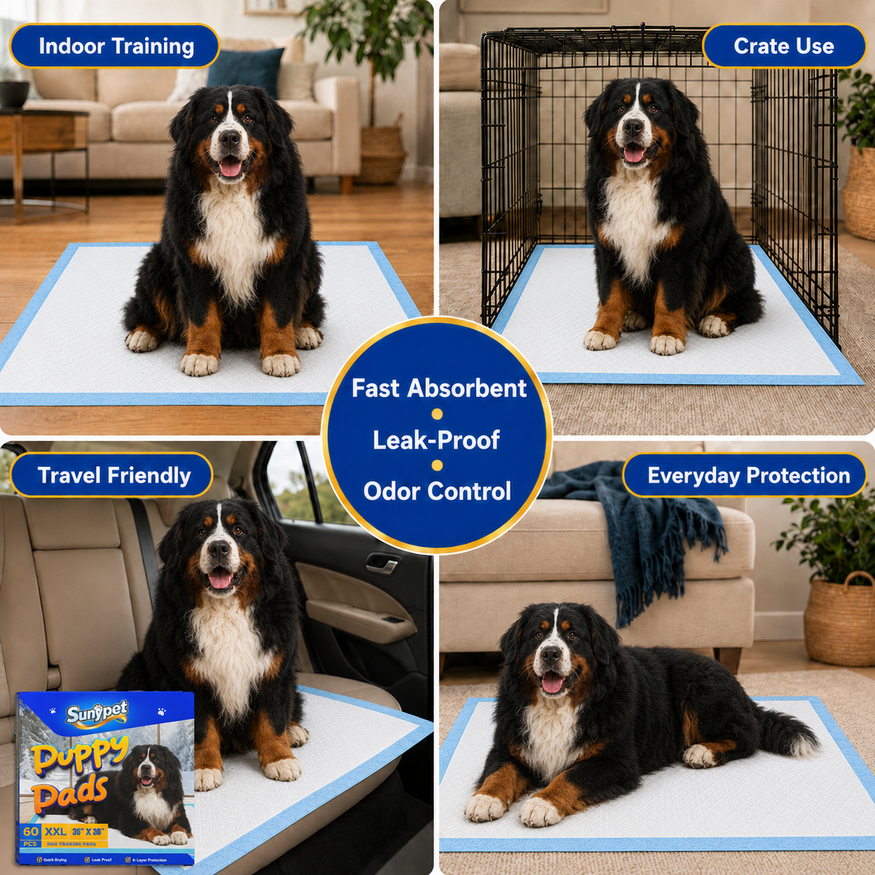 Sunypet Puppy Pads, XXL 36x36 Inches, 60 Count photo 3