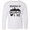 thumbnail image 3 of Inktastic Dallas Texas Someone Loves Me Long Sleeve Youth T-Shirt, 3 of 5