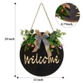 thumbnail image 2 of EastVita Welcome Sign Wooden Decor Sign Wooden Seasonal LED Warm Light Welcome Sign Door Sign Front Door Sign Wreath Wall Pediments Outdoor Decorations, 2 of 7