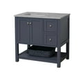 thumbnail image 5 of Lakeshore 36" Bathroom Vanity with Marine Gray Cabinet and Engineered Carrara Top, 5 of 6