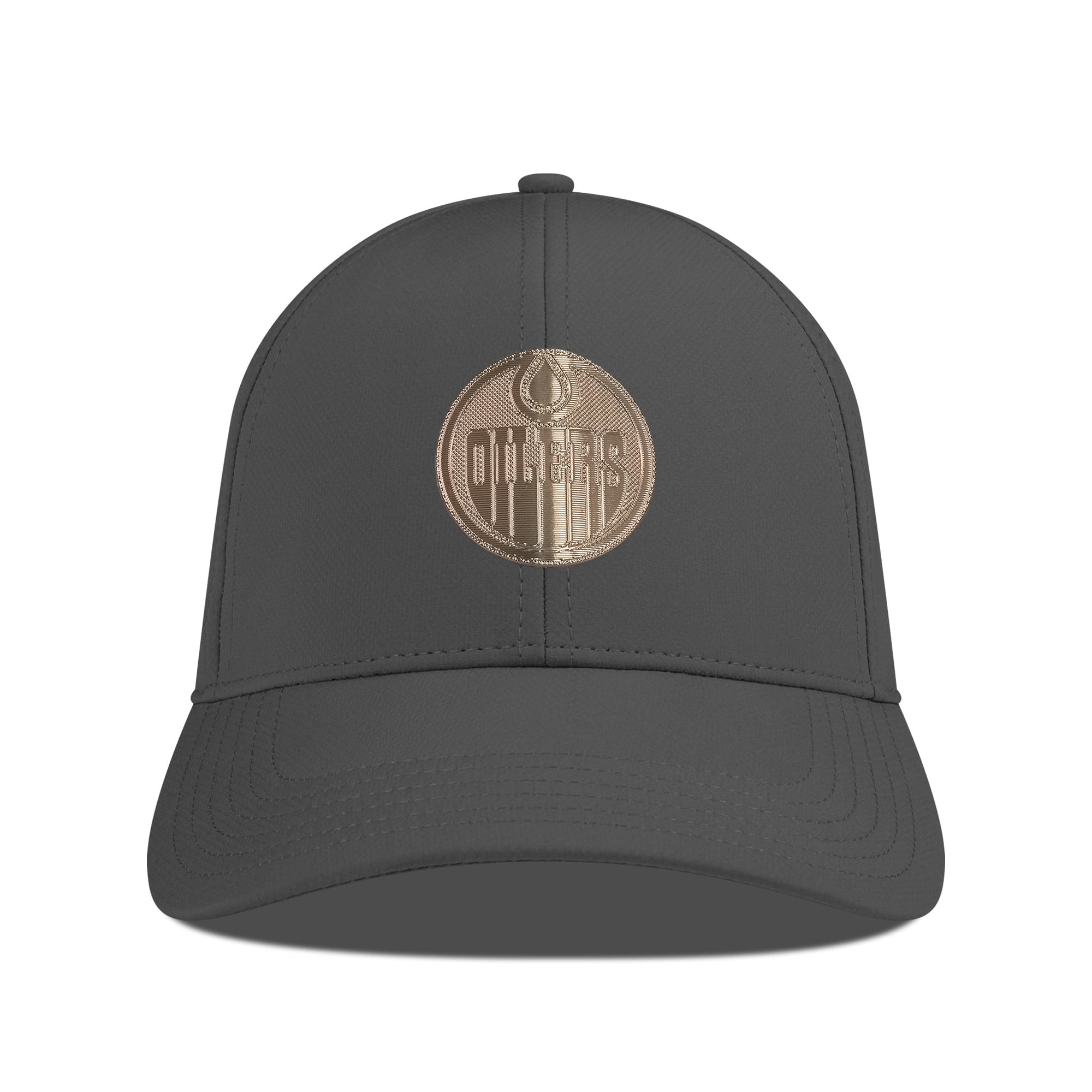 Men's Levelwear Charcoal Edmonton Oilers Ascend Copper Insignia Vented Adjustable Hat