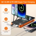 thumbnail image 2 of Cargador solar Power Bank Saraupup 49800 mAh para teléfono Orange, 2 of 8