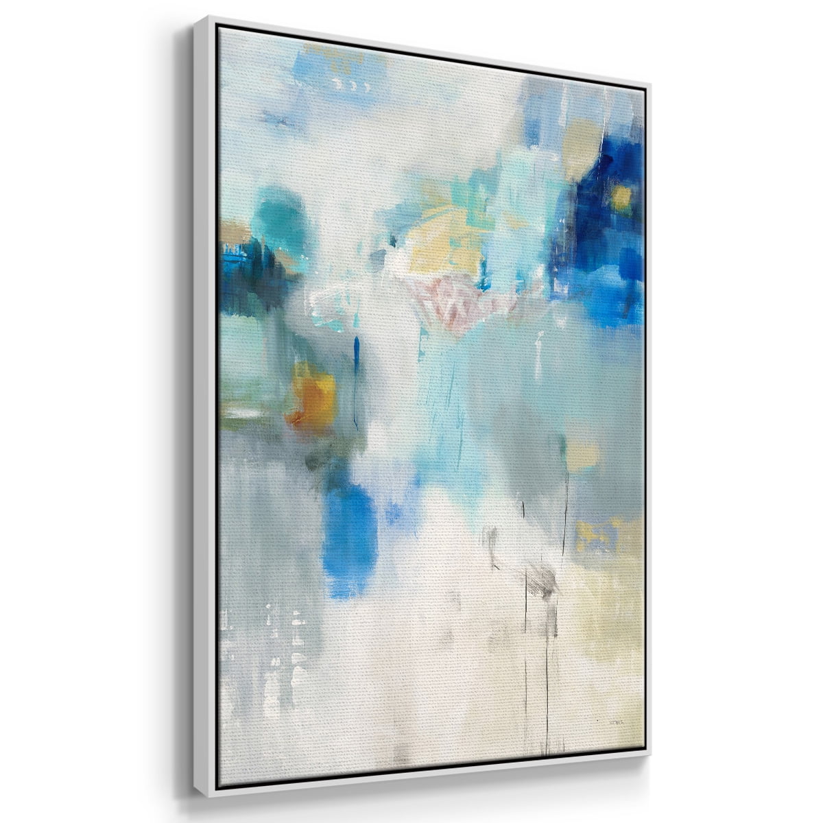 Celeste Motion I Framed Premium Gallery Wrapped Canvas - Ready to Hang - 17 x 25 - White Floating Frame