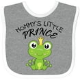 thumbnail image 3 of Inktastic Mommy's Little Prince Cute Frog Boys Baby Bib, 3 of 4