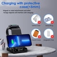 thumbnail image 2 of 3 in 1 Wireless Charger, Charging Station with Clock for iPhone and Apple Multiple Devices, Black, 2 of 8