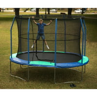 JumpKing Oval 8' x 11.5' Trampoline with Enclosure (Blue/Green)