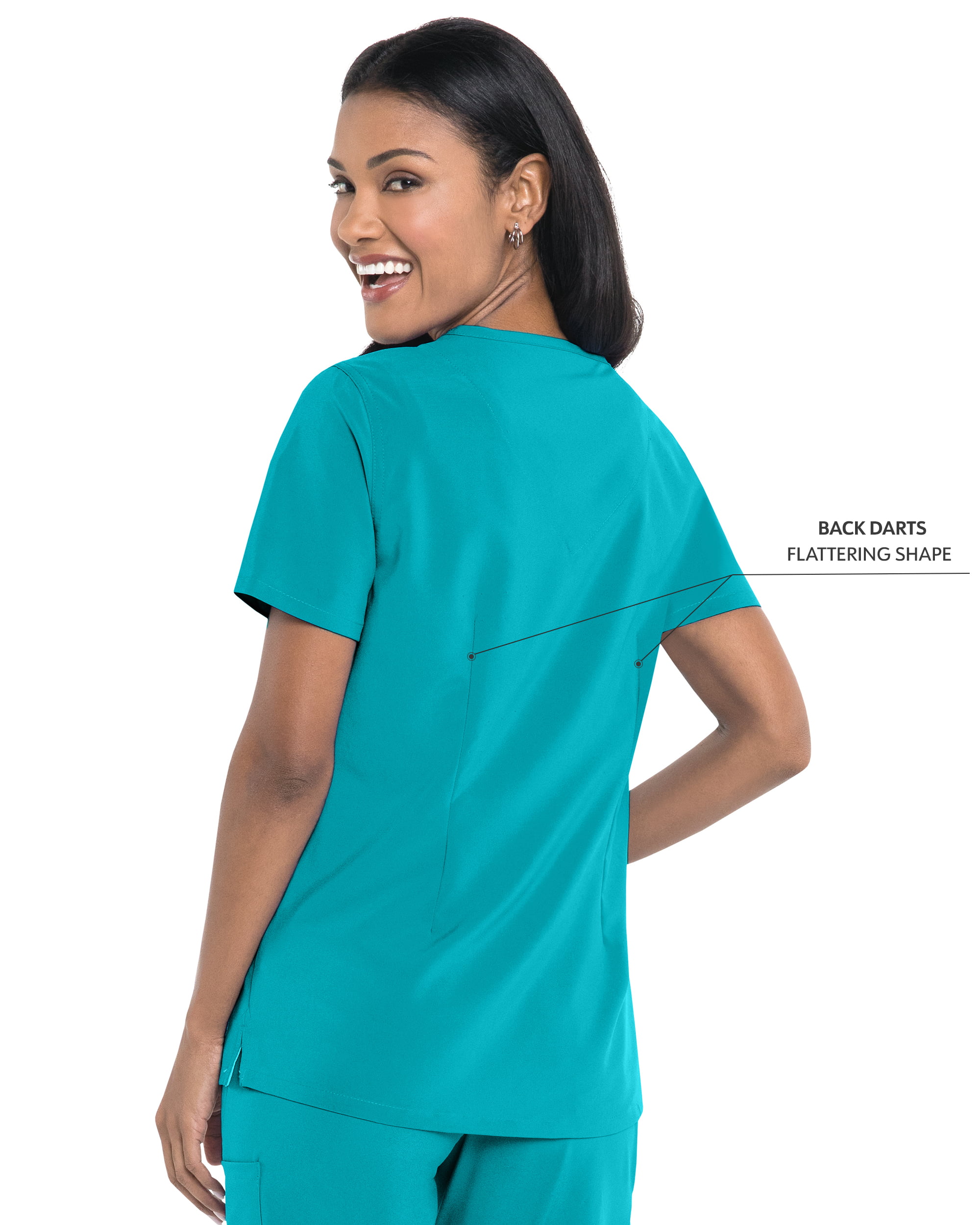 Scrub Super 3-Pocket Women Stretch Top 9015 Tailored Performance for Fit Urbane