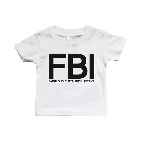

Graphic Snap-on Style Baby Tee Infant Tee - FBI